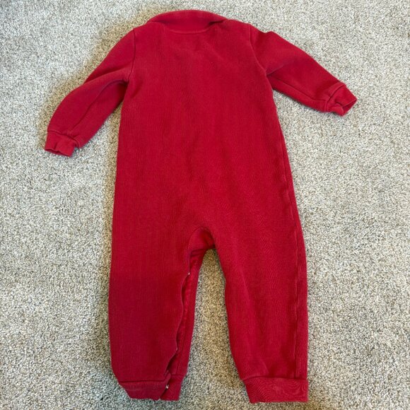 Ralph Lauren Baby One-Piece Coverall Collar Red Size 18 months Preppy Luxury - Picture 5 of 9